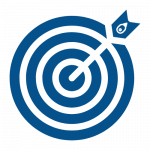 a picture showing a blue target